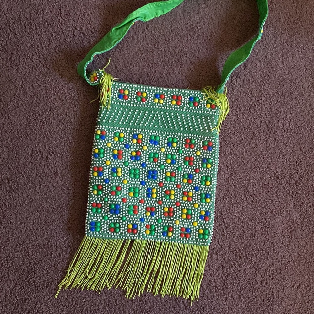 Green vintage purse